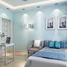 Rolo de Papel de Parede Moderno e Fashion em Tecido Não Tecido, Veludo Clássico com Listras Sólidas (Adequado para Sala de Estar e Quarto)