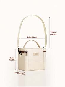 Meoky Large Capacity Insulated Lunch Bag with Shoulder Strap – Reusable Waterproof Cooler Tote for Women & Adults, Leakproof Thermal Bento Lunch Box with Thick Aluminum Lining, Ideal for Work, School, Office, Travel, Picnic & Camping - 卡其色 - 查看 3