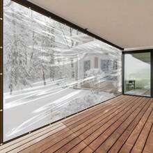 1块透明防雨防水篷布带密封圈，户外花园透明防雨罩防风篷布，适用于庭院鸡舍遮阳，植物露营