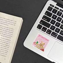 1张/3张可爱卡通猫咪乙烯基贴纸 - 防水、防刮，适用于笔记本电脑、头盔、摩托车、工具箱、吉他、踏板车、汽车 - 俏皮的“如果我没有一点零食我就要死了”设计，配以绿色饮料和星星，摩托车贴纸 | 趣味设计 | 防水剪贴簿用品 剪贴簿文具贴纸 - 彩色 - 查看 6