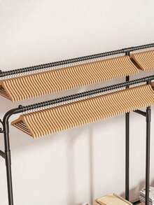 1PC Freestanding Hanger Double Pole Multi-Functional Bedroom Clothing Rack,Metal Clothes Hanger Organizer And Black Clothes Stand With Wheels,Can Be Used To Hang Clothes And Hats, And Is Suitable For Storage In Bedrooms, Offices, Dormitories, Weddings, Parties, Christmas, Halloween, New Year And Birthdays,Christmas ,Christmas Decorations,Xmas,Christmas Ornaments,Christmas Bauble,Gifts For Women - Multicolor - View 8