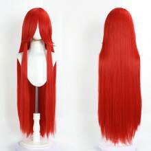 YEWELL 40-Inch Wig, Available In Gold, Red, Pink, Black, White, Gray, Ginger, Extra Long Straight With Bangs, Suitable For Women, Made Of Heat-Resistant Synthetic Fiber, Ombre Wig, Cosplay Wig, Colorful Wig For Party, Halloween, Christmas, Alipearl Wig, Affordable Wig