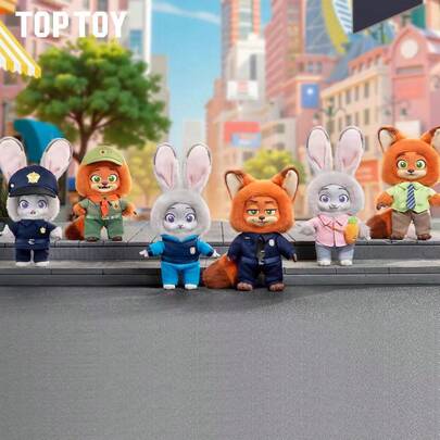 Miniso Caja ciega de regalo de peluche de la serie de crecimiento de Nick y Judy de Zootopia de Disney