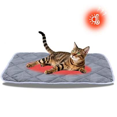 可水洗防滑狗/猫窝垫，适用于中小型宠物，冬季狗屋垫/笼垫，自发热宠物保暖垫