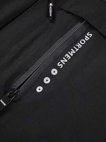 男士保暖连帽夹克，温暖时尚的冬季外套，送给男友/丈夫的礼物 - 黑色 - 查看 4