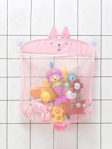 1/2个彩色网状浴室收纳袋，悬挂式多功能储物篮，带玩具收纳网的浴室配件，淋浴用品收纳挂架