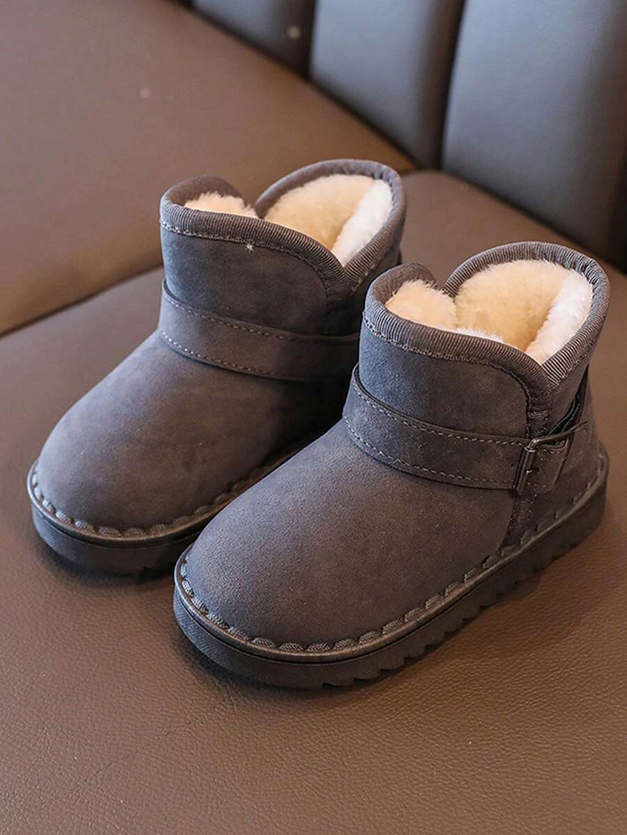 兒童雪地靴 秋冬新款 女童幼兒保暖靴 男童軟底短筒保暖內裡休閒百搭輕便舒適