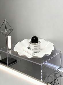 1/2Pcs Ruffled Wave Ceramic Tray (8.07*7.48Inch) | White Scallop Style For Jewelry Organizer & Indoor/Outdoor Decor Gifts For Women,Mum Gifts,Gifts,Flowers,Stamen,Diy,Room Decor,Bedroom Decor,Plants,Wedding Decirations,Gifts For Girlfriend,Flower Box,Crochet Flowers,Bridal Bouquet,Wedding Flowers, - Multicolor - View 9