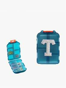 1pc New Pearl Letter A-Z 10 Grids Pill Box Organizer - Portable Folding Medicine Box, Daily Medication Planner And Capsule Dispenser, Suitable For Travel, Vitamins, Supplements, Weekly Travel Pill Box, Travel Pill Organizer - Multicolor - View 20