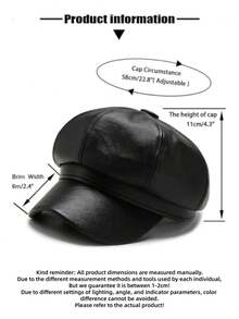 1pc Unisex Solid Color Octagonal Hat, Fashion Beret Cap Suitable For Outdoor Travel, Camping, Holiday Party, Halloween And Christmas Gifts, And Daily Use - Multicolor - View 4