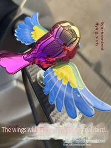 1 pieza Pájaro de alas batientes creativo, Pájaro volador 3D estéreo de cuerda, Decoración para espejo retrovisor de coche, Adecuado para decoración de coche, motocicleta, bicicleta, regalo, regalo de Navidad/Día de San Valentín/Día del Padre - Multicolor - Ver 15