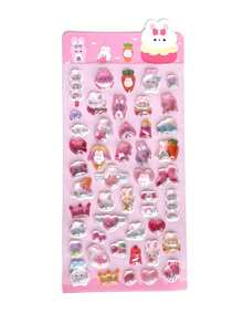 1PC Creative 3D PVC Cartoon Animal Glitter Crystal Sticker Fun Relief DIY Diary Cup Decoration Diamond Sticker Cute Sticker Mini Cartoon CCd Phone Case Decoration Scrapbooking Stationery Stickers Aesthetic Art - Multicolor - View 9