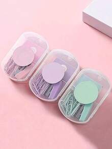 1个便携式迷你订书机，Morandi彩色订书机，金属订书机，纸张装订机套装，学习用品（标签随机，不固定） - 彩色 - 查看 2