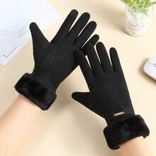 女士冬季保暖手套 秋冬季全指运动手套 触屏保暖内衬户外骑行手套 防寒保暖手套 - 彩色 - 查看 5