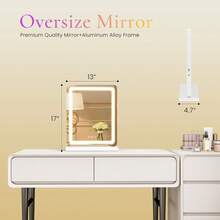 Espejo de vanidad LED Sweetcrispy con luces, espejo de maquillaje con 3 modos de color regulables y función de memoria, carga USB, marco de aluminio, espejo iluminado para escritorio o dormitorio - Tipo de Enchufe A USA (110-127V) - Ver 13