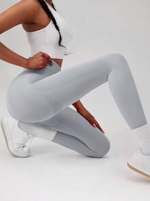 1pc Women's High Waist Skinny Leggings, THE GYM PEOPLE High Waist Thick Yoga Pants With Pockets, Tummy Control, 4-Way Stretch, Suitable For Workout And Running