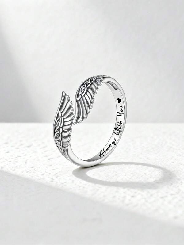 1 pieza Anillo ajustable de plata de ley 925 original con hermosa libélula de circonita para mujeres, niñas y señoras, joyería fina, regalo para citas