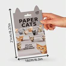 50pcs Foldable Paper Cat Desktop Decor, Suitable For Office Party Gifts, Christmas Decorations, Cat Lover Gifts, Holiday Decorations, Fun Desktop Decor, Handmade Style, Stacking Cats, Decorations, Office Workers, Party Planners - Multicolor - View 8