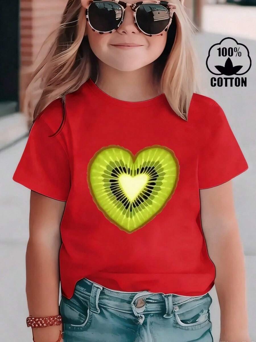 Young Girls T-Shirts - Red - View 1