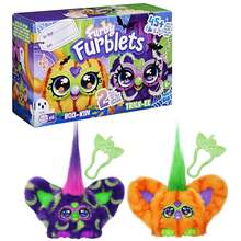 Hasbro Furby Furblets Bub - 迷你伙伴，超过 45 种音效和音乐，只会说 Furbish 语，电子毛绒玩具，粉色和白色，返校礼物，适合 6 岁及以上儿童 - BOO-KIN&TRICK-EE - 查看 11