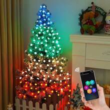 Luces LED Inteligentes, RGBIC Luces para Cuarto Programable con App Hello Fairy y Control Remoto, Regulables Sincronizadas con Música, Guirnalda de Luces para Exterior, Navidad (20M 200LED) - Pentagrama de 10 m y 66 LED - Ver 3