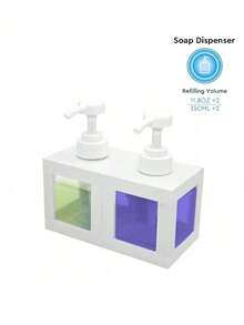 1pc Dish Soap Dispenser For Sink Countertop, Soap Dispenser With Sponge Caddy And Brush Holder, Refillable Lotion Dispenser, Lotion Container For Bathroom, Bathroom Accessories, Home Decor, Furniture For Home Kitchen Items Kitchen Accessories Kitchen Kitchen Tools - one-size - View 17