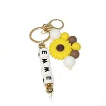 1 Móc khóa tên tùy chỉnh, Quà tặng móc khóa hạt silicon tùy chỉnh, Móc khóa ba lô, Quà tặng cho mẹ. - Móc khóa hoa - Xem 37