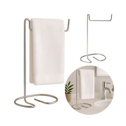 Porta Toalha de Rosto para Pia Lavabo Bancada Suporte Papel Higienico Pano de Prato Preto