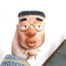 1个超大号挤压变形玩具，慢回弹，奇特有趣的挤压玩具，可用于挤压和恶搞老板以缓解压力，适合青少年/成人，创意新奇玩具，生日/节日/圣诞节礼物，4种款式可选，超大号挤压玩具