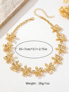 قلادة أنيقة مرتبطة بأوراق الزهور، تصميم فريد، أنيق ومتميز، مناسب للارتداء اليومي للنساء