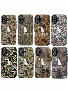 Una funda de teléfono elegante no incluye un cordón ni un soporte. Funda de teléfono Vintage Local Boy Camo para 16 15 14 13 12 11 X Xs Xr 8, duradera, diseño de caza de patos, funda de estilo sureño, camuflaje de tierras bajas, camuflaje de estilo antiguo, regalos, adecuada para 17. - Blanco 1 - Ver 3