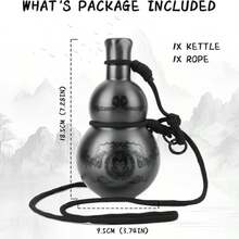 Vintage Design Mythic Game-Style 17oz Large-Capacity Gourd-Shaped Cup – Ideal For Sports, Travel, Hiking, Cycling, Fitness & Outdoor Activities. Perfect Holiday Gift, Top New Year Choice! - 灰色 - 查看 3