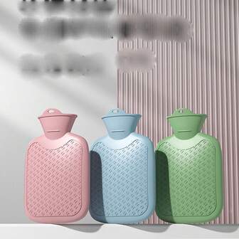 1 st varmvattenflaska, påfyllningsbar värmedyna, söt handvärmare, magvärme för kvinnor, sängvärmare