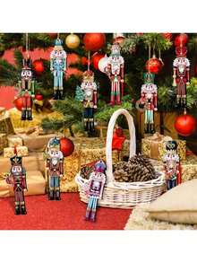 Decorações de Natal em Madeira / Enfeites de Madeira para Pendurar, Ideais para Festas e Decoração de Casa, e Também À como Presente (Estilos Variados) - Multicolorido - Ver 5