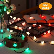 Luces LED Inteligentes, RGBIC Luces para Cuarto Programable con App Hello Fairy y Control Remoto, Regulables Sincronizadas con Música, Guirnalda de Luces para Exterior, Navidad (20M 200LED) - Pentagrama de 10 m y 66 LED - Ver 11