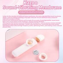 高品质卡祖笛，3D纹理振膜，减少失真，优雅简约的设计，独特的木管乐器，圣诞礼物 - 彩色 - 查看 6