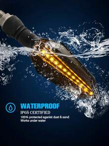 Motorcycle Turn Signal LED Indicator Blinker Light White Amber DRL Arrows LED Sequential Flowing 12V 10mm Compatible With Honda For