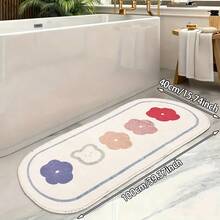 1pc Cartoon Long Strip Plush Bed Front Floor Mat - Non-Slip Foot Mat For Bedroom, Living Room, Sofa, Coffee Table - Multicolor - View 12