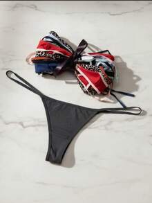 KIT 10 THONGS SEXY FEMININE STRIP THONG LINGERIE INTIMATE FASHION PLEASE HUSBAND - 彩色 - 查看 1