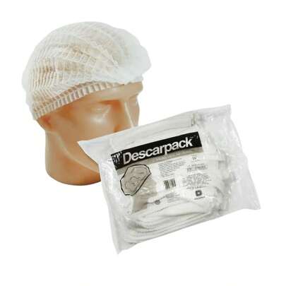 100 Toucas Descartável em TNT Descarpack Branca