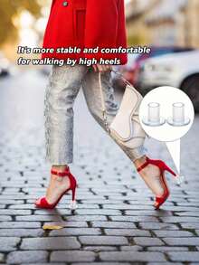 6/12/18pcs Transparent High Heel Protectors, Women's Anti-Slip Quiet Heel Covers, High Heel Protectors, Soft Heel Sleeves, Suitable For Walking On Uneven Grass Or Ground, 3 Sizes, Anti-Slip Heel Covers, Fit For Women's Wedding Shoes, Prevent Heels From Getting Caught In Grass.,Shoe,Spring Summer Picks,Brides Maid Gifts,Room,Bedroom Decor,Beach,Travel,For Men,For Women,Vacation,Cute Stuff - Multicolor - View 7
