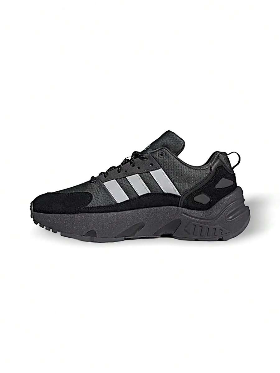 Adidas ZX 22 男士运动鞋健身跑步休闲轻便缓震透气厚底拼色标志亲肤舒适易搭配日常深灰色 HQ6633 - 深灰色 - 查看 1
