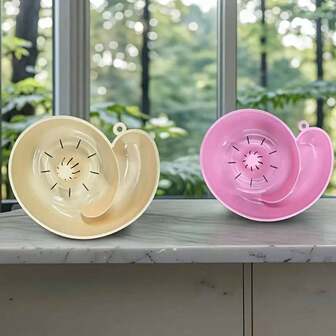 1pc Snail-Shaped Drain Basket, Automatic Drainage Without Power Or Drilling, Space-Saving For Kitchen Sink, Bathroom Countertop Cleaning & Storage, Easy To Clean Wet/Dry Separation, Suitable For Home And Commercial Use, Storage Rack