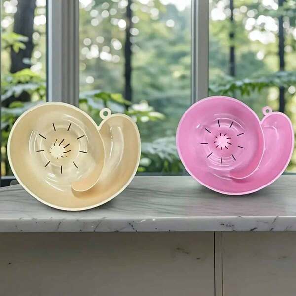 1pc Snail-Shaped Drain Basket, Automatic Drainage Without Power Or Drilling, Space-Saving For Kitchen Sink, Bathroom Countertop Cleaning & Storage, Easy To Clean Wet/Dry Separation, Suitable For Home And Commercial Use, Storage Rack