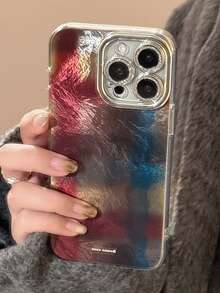 1个小众格子扎染手机壳，兼容 17、16 Pro Max、高端Retren 15、14、13，创意防摔手机壳 - 彩色 - 查看 1