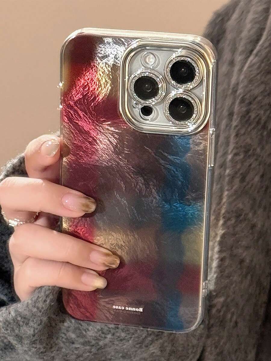 1个小众格子扎染手机壳，兼容 17、16 Pro Max、高端Retren 15、14、13，创意防摔手机壳 - 彩色 - 查看 1