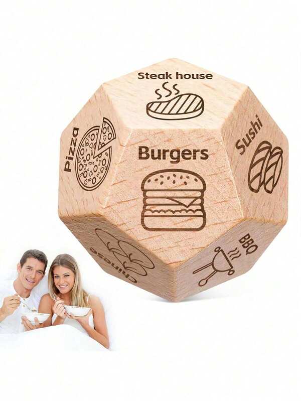 1 Stück modisches Paar-Spiel - 12-seitiger Date-Würfel - Essen-Aktivitäts-Würfel für Valentinstag - perfektes Geburtstagsgeschenk für Freunde - Urlaubsgeschenk - ideales Präsent