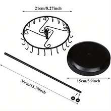 Rotating Necklace Stand Jewelry Storage Display Stand 14inch With 23 Hooks Black Short Style Black Size 8.275. 913.8inch Necklace Stand Jewelry Tower - 1個 - 查看 4