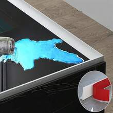 1pc 2M/78.74in Self-Adhesive Kitchen Sink Waterproof Barrier, Countertop Water Splash Guard, Water Diverter, Made Of PVC Material, Modern Style Suitable For Kitchen Sink, Bathroom, Vanity, Countertop, Wet And Dry Separation Bathroom Accessories Bathroom Tools - Multicolor - View 11