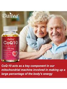 Cápsulas de coenzima Q10, 300 mg por porción, que favorecen la salud cardiovascular y la producción de energía (120 cápsulas blandas) - 1 botella - Ver 6